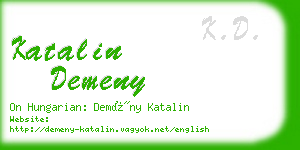 katalin demeny business card